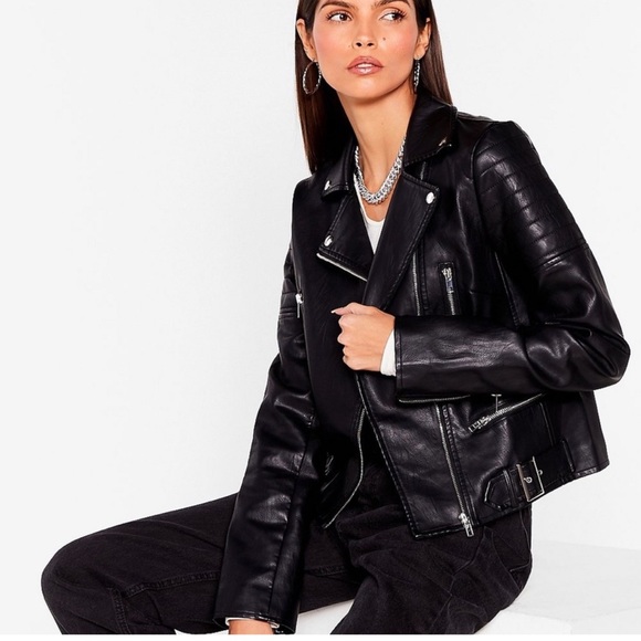 Bad Blood Faux Leather Moto Jacket - Picture 2 of 8